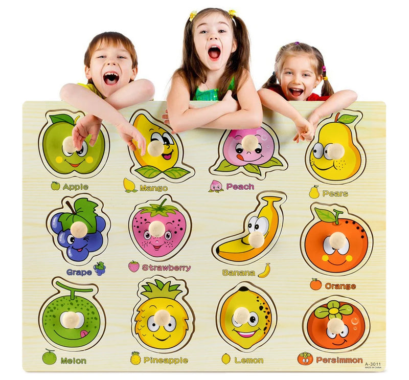 Quebra-cabeças Montessori de madeira