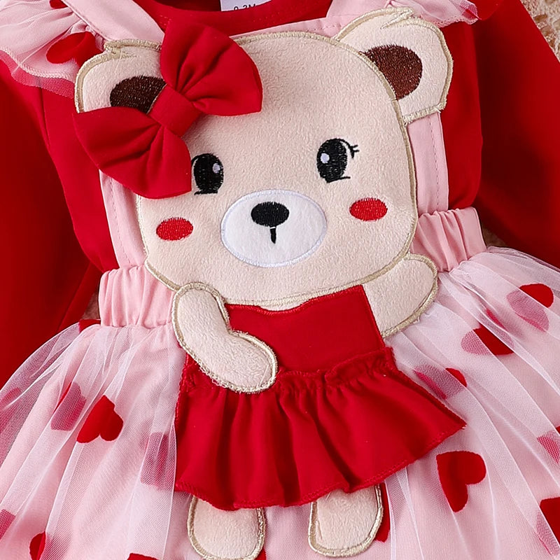 Salopete urso Corações