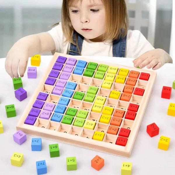 Tabuada Montessori de Madeira