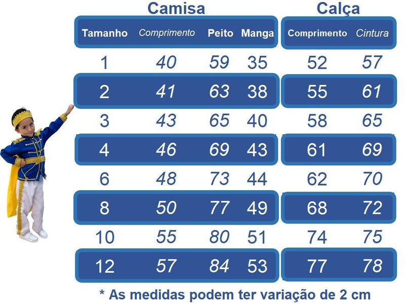 Fantasia infantil  Principe Luxo