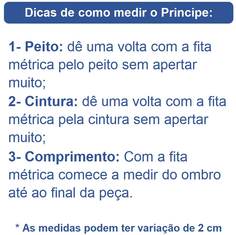Fantasia infantil  Principe Luxo