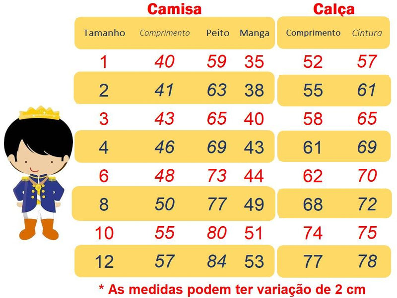 Fantasia Príncipe Luxo