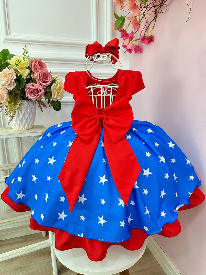 Vestido infantil Mulher Maravilha
