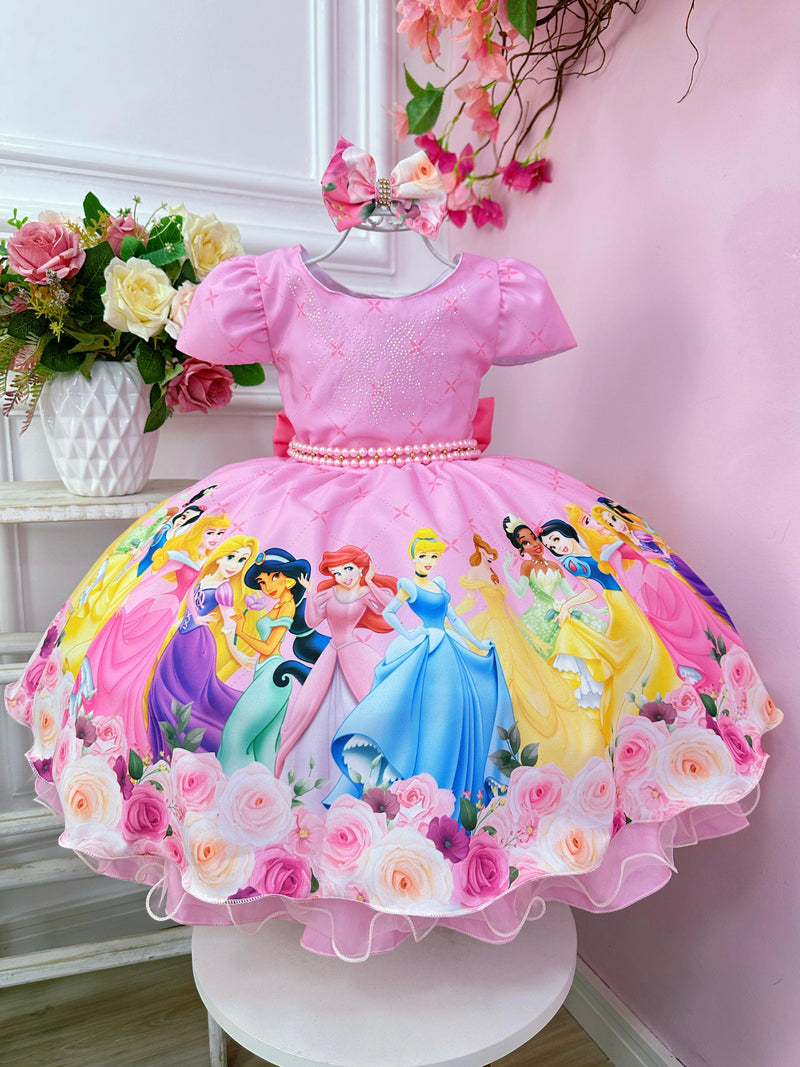 Vestido infantil temático Princesas da Disney