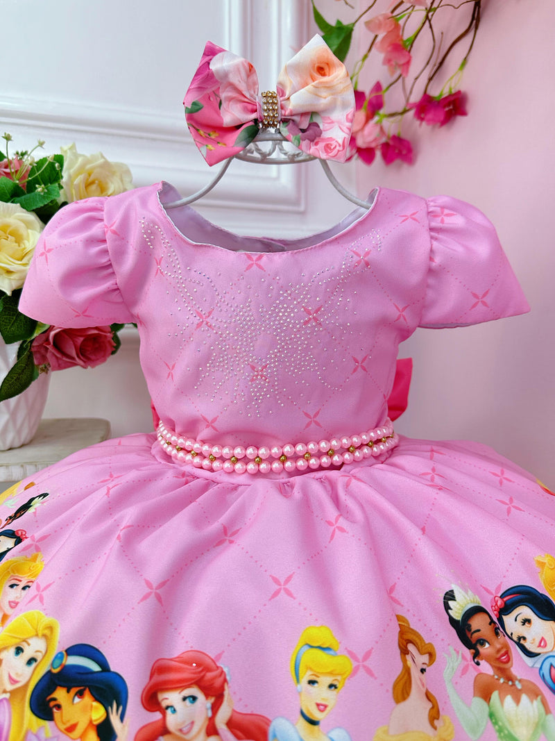 Vestido infantil temático Princesas da Disney