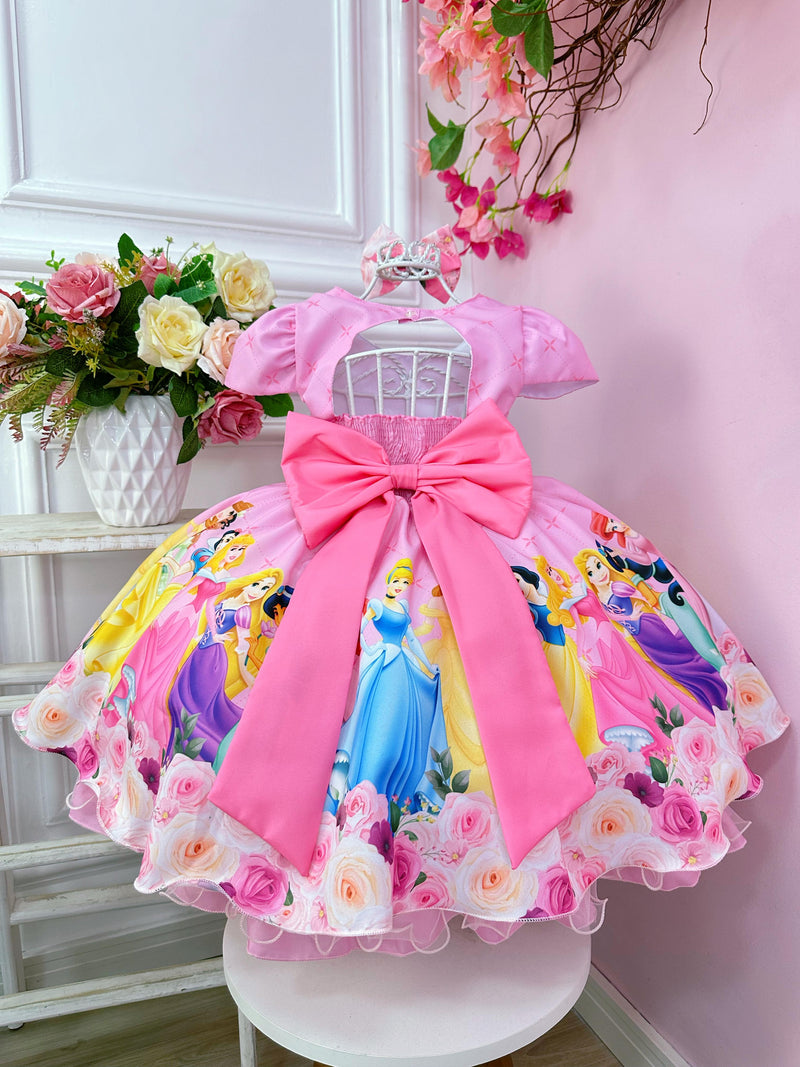 Vestido infantil temático Princesas da Disney